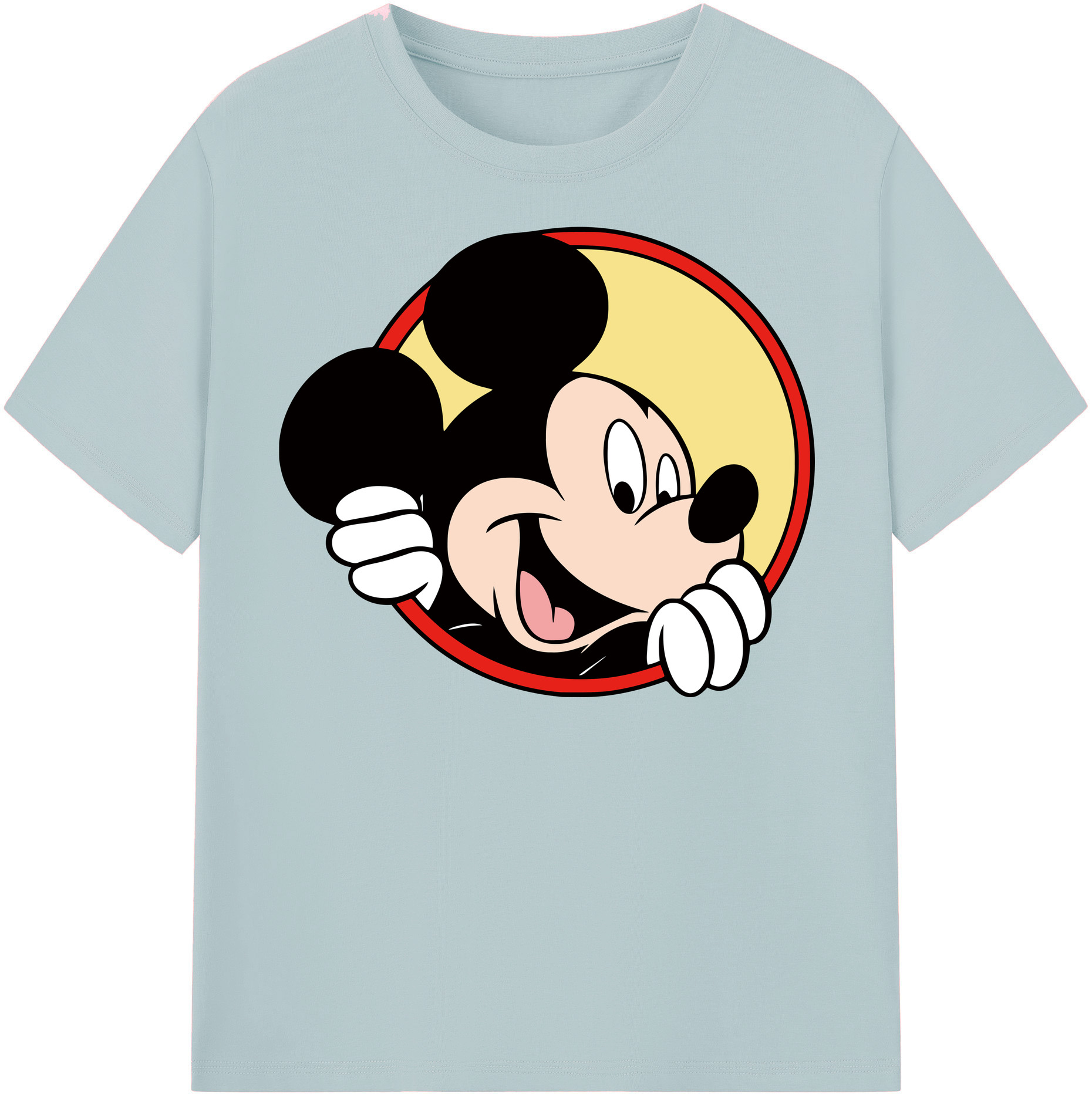 （画像用） ミッキーマウス Mickey Mouse 綿100％半袖Tシャツ（フロントプリント）